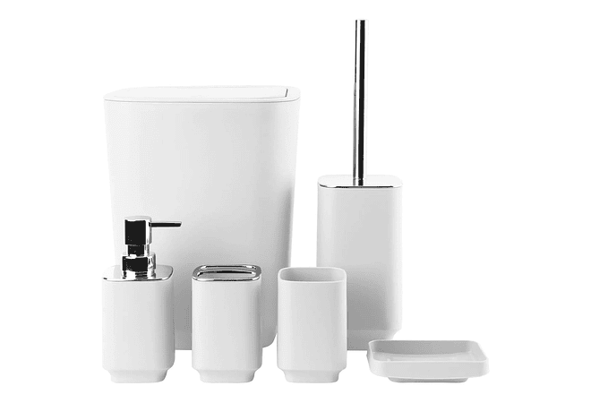 SET DE 6 PZ PARA BAÑO (BLANCO) MOD# BH0204082