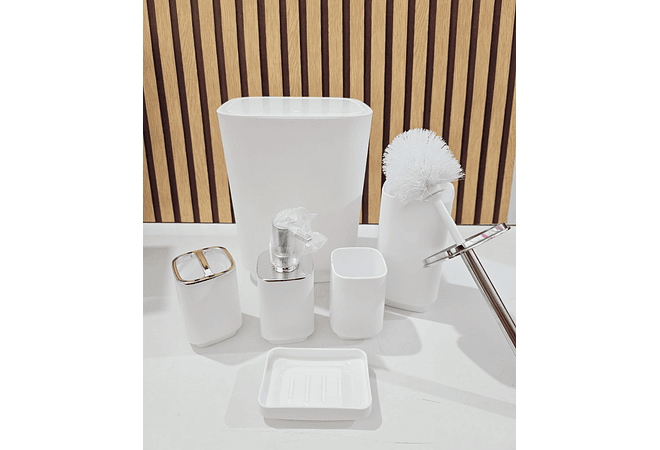 SET DE 6 PZ PARA BAÑO (BLANCO) MOD# BH0204082