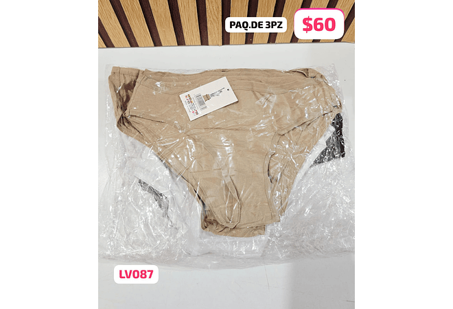 PAQ DE 3 PRENDAS (ROPA INTERIOR PARA DAMA) VARIOS MODELOS # 09, 87, 72, 34 Y 22