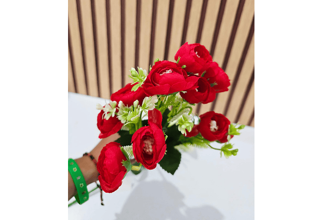 🌷RAMO CHICO DE FLORES BLANCAS O ROJAS MOD# M/SG4803  ❤️