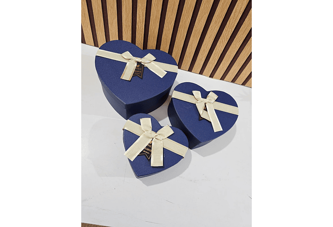 JUEGO DE 3 CAJITAS EN FORMA DE CORAZÓN PARA REGALO DE DIFERENTES TAMAÑOS 🎁