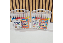 CAJITA CON 18 PLUMONES DISEÑO LABUBU MOD# 618