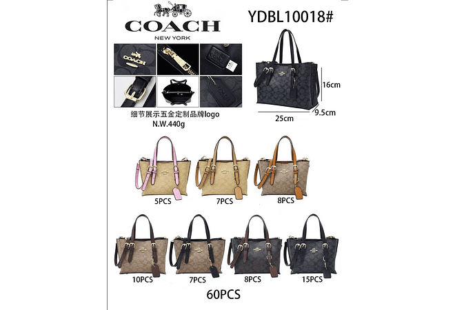 BOLSO DE MANO IMITACIÓN COACH MOD# YDBL10018