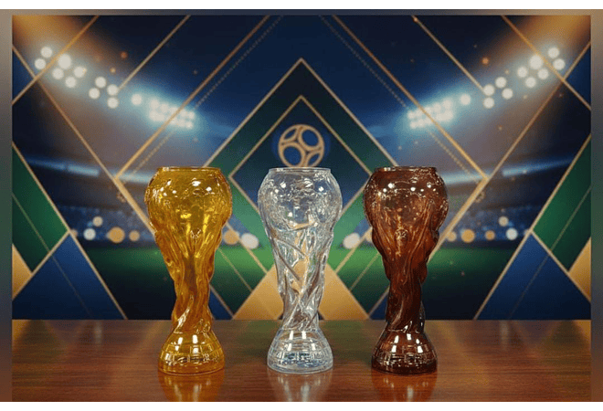 COPA DE PLÁSTICO TRANSPARENTE DEL MUNDIAL DE 900 ML🏆