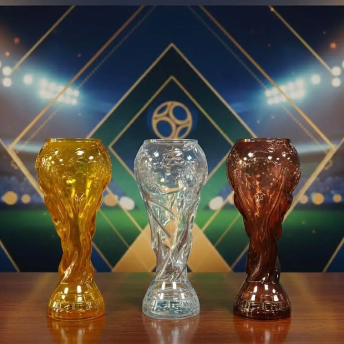 COPA DE PLÁSTICO TRANSPARENTE DEL MUNDIAL DE 900 ML🏆 1