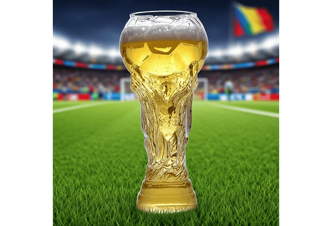 COPA DE PLÁSTICO TRANSPARENTE DEL MUNDIAL DE 900 ML🏆