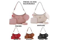 COMBO BOLSITA MARICONERA+ CARTERITA + MONEDERO (CORAZÓN) MOD# ZX-2505