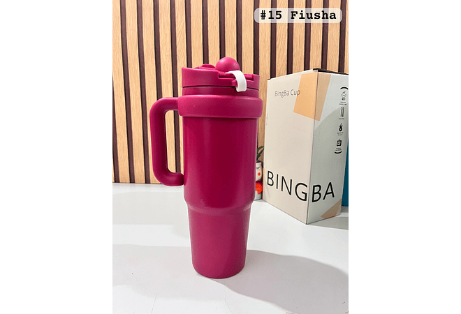 VASO TÉRMICO DE 900ML CON AGARRADERA COLORES MATE MOD# KTA-62