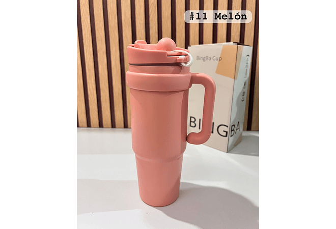 VASO TÉRMICO DE 900ML CON AGARRADERA COLORES MATE MOD# KTA-62
