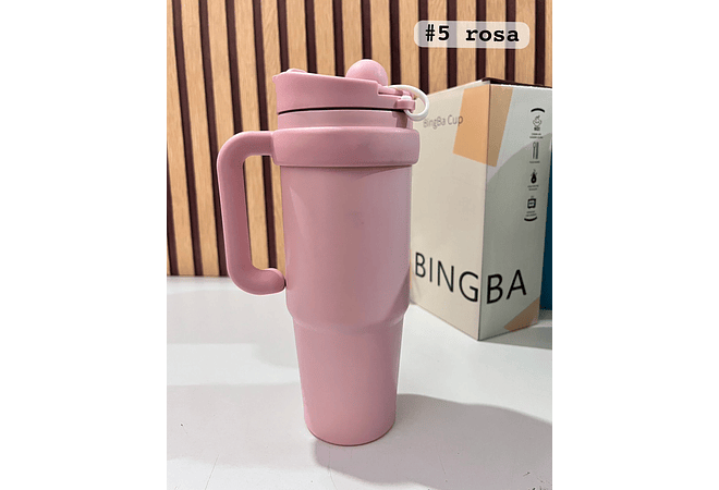 VASO TÉRMICO DE 900ML CON AGARRADERA COLORES MATE MOD# KTA-62