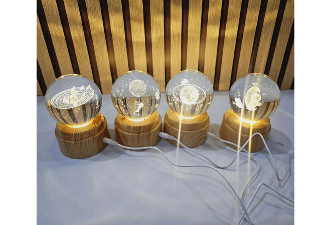 ESFERA DE CRISTAL GIRATORIA DIFERENTES DISEÑOS MOD# 358-041,042,043,044,045