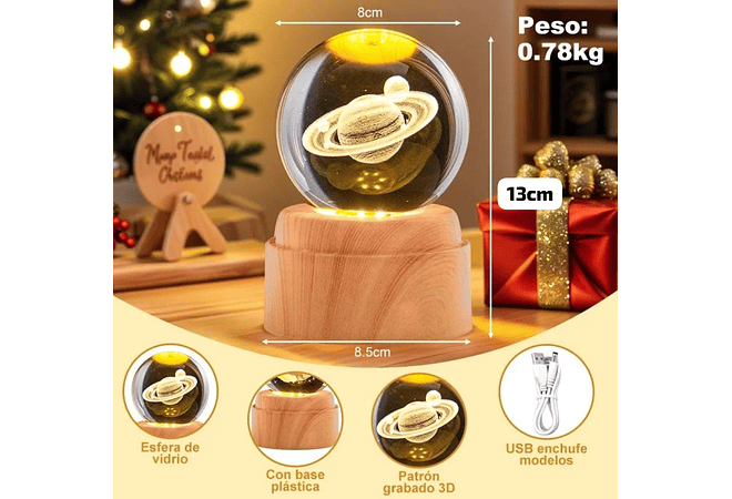 ESFERA DE CRISTAL GIRATORIA DIFERENTES DISEÑOS MOD# 358-041,042,043,044,045