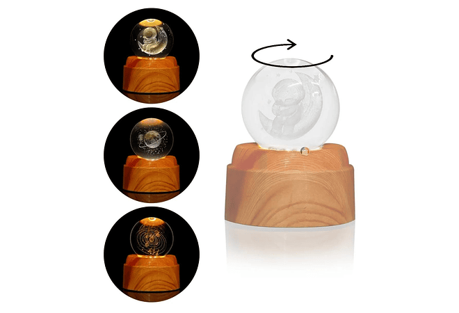 ESFERA DE CRISTAL GIRATORIA DIFERENTES DISEÑOS MOD# 358-041,042,043,044,045