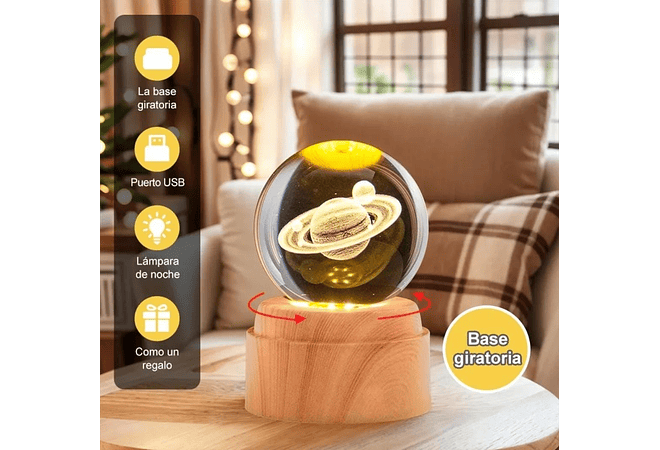 ESFERA DE CRISTAL GIRATORIA DIFERENTES DISEÑOS MOD# 358-041,042,043,044,045