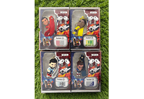 ESTUCHE CON AUDÍFONOS Y LLAVERO JUGADOR DE FUTBOL MOD# FR-9514🎧🎶