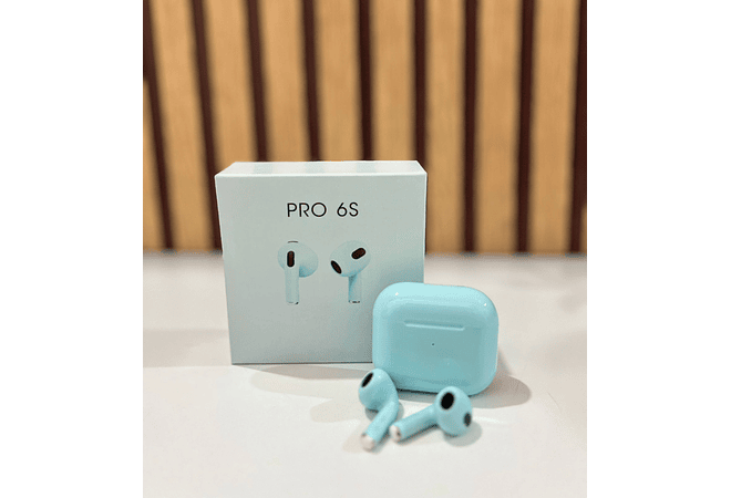 AUDÍFONOS INALÁMBRICOS PRO 6S (IMITACIÓN) MOD #TR-6005🎧 🎶