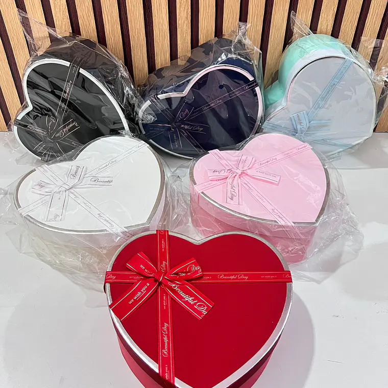 JUEGO DE CAJAS TRÍO DISELO CORAZÓN CON MOÑO MOD #MYLH-16149 5