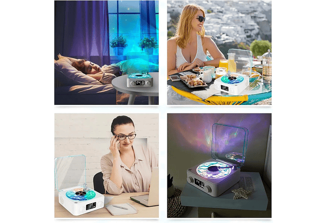 BOCINA PROYECTOR CON BLUETOOTH WAVES MOD# D-21576