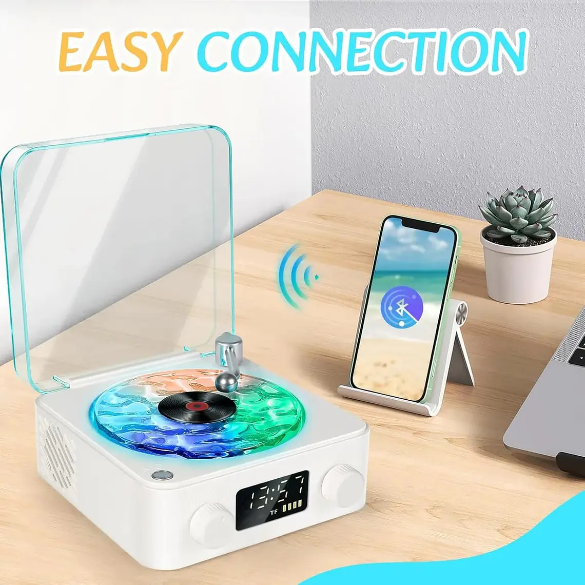BOCINA PROYECTOR CON BLUETOOTH WAVES MOD# D-21576 6