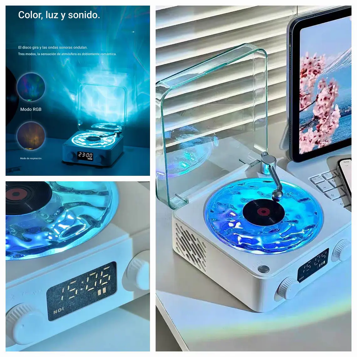 BOCINA PROYECTOR CON BLUETOOTH WAVES MOD# D-21576 9
