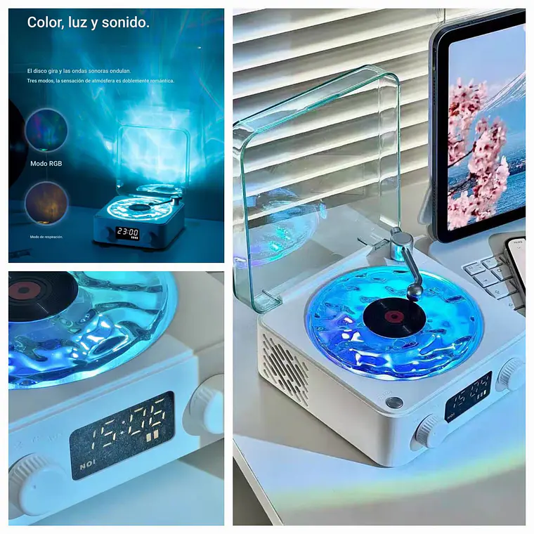 BOCINA PROYECTOR CON BLUETOOTH WAVES MOD# D-21576 9