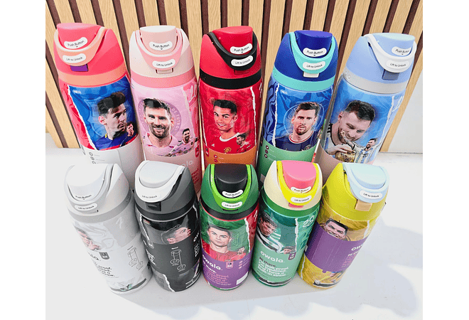 TERMO FREESIP OWALA DISEÑO CRISTIANO Y MESSI DE 1000ML MOD# LML-066 ⚽