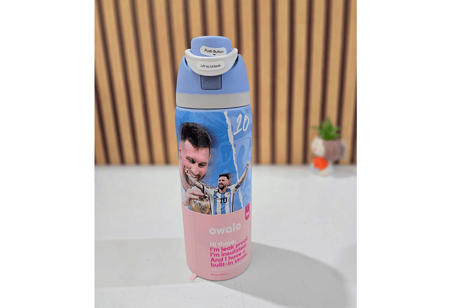 TERMO FREESIP OWALA DISEÑO CRISTIANO Y MESSI DE 1000ML MOD# LML-066 ⚽