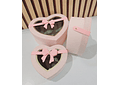 SET DE 3 CAJITAS EN FORMA DE CORAZÓN CON MOÑO PARA REGALO MOD# MYLH-16156 💝🎁