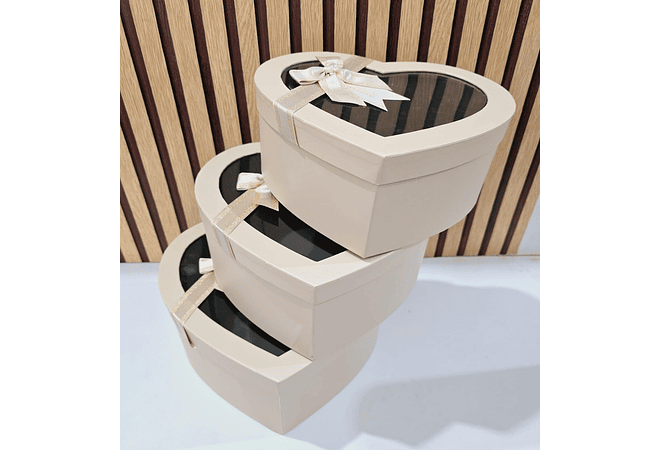 SET DE 3 CAJAS GRANDES PARA REGALO EN FORMA DE CORAZÓN MOD# MYLH-16175  ❤️🎁
