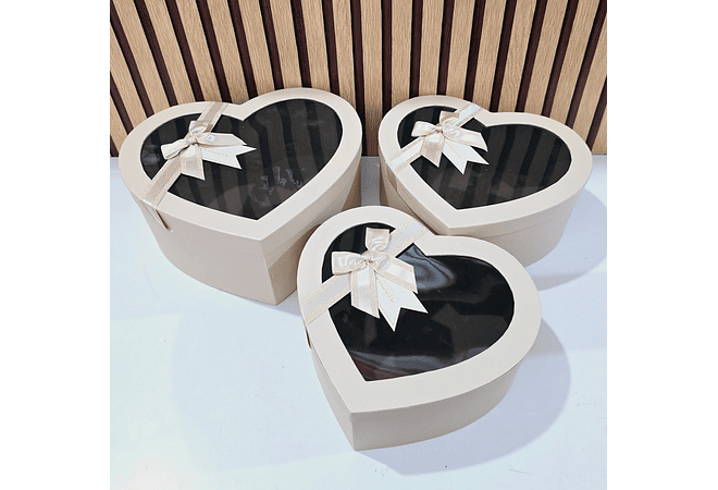 SET DE 3 CAJAS GRANDES PARA REGALO EN FORMA DE CORAZÓN MOD# MYLH-16175  ❤️🎁