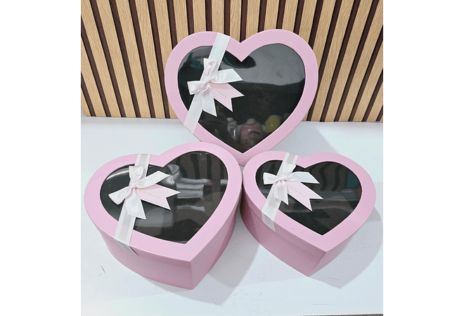 SET DE 3 CAJAS GRANDES PARA REGALO EN FORMA DE CORAZÓN MOD# MYLH-16175  ❤️🎁