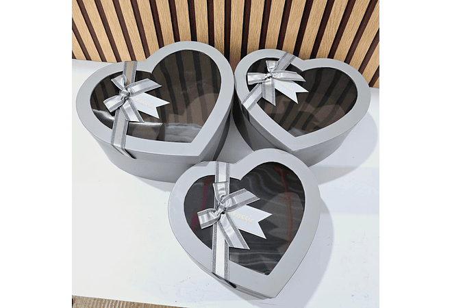 SET DE 3 CAJAS GRANDES PARA REGALO EN FORMA DE CORAZÓN MOD# MYLH-16175  ❤️🎁