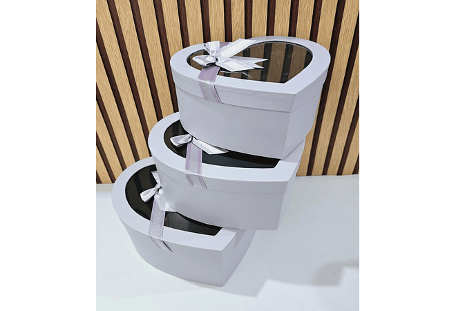 SET DE 3 CAJAS GRANDES PARA REGALO EN FORMA DE CORAZÓN MOD# MYLH-16175  ❤️🎁