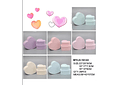 SET DE 3 CAJAS EN FORMA DE CORAZÓN PARA REGALO COLORES LISOS MOD# MYLH-16143🎁🎉