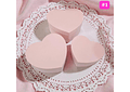 SET DE 3 CAJAS EN FORMA DE CORAZÓN PARA REGALO COLORES LISOS MOD# MYLH-16143🎁🎉