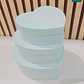 SET DE 3 CAJAS EN FORMA DE CORAZÓN PARA REGALO COLORES LISOS MOD# MYLH-16143🎁🎉 - Miniatura 4