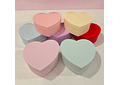 SET DE 3 CAJAS EN FORMA DE CORAZÓN PARA REGALO COLORES LISOS MOD# MYLH-16143🎁🎉