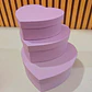 SET DE 3 CAJAS EN FORMA DE CORAZÓN PARA REGALO COLORES LISOS MOD# MYLH-16143🎁🎉 - Miniatura 6