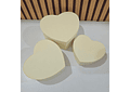 SET DE 3 CAJAS EN FORMA DE CORAZÓN PARA REGALO COLORES LISOS MOD# MYLH-16143🎁🎉