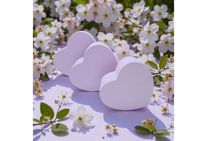 SET DE 3 CAJAS EN FORMA DE CORAZÓN PARA REGALO COLORES LISOS MOD# MYLH-16143🎁🎉