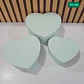SET DE 3 CAJAS EN FORMA DE CORAZÓN PARA REGALO COLORES LISOS MOD# MYLH-16143🎁🎉 - Miniatura 10