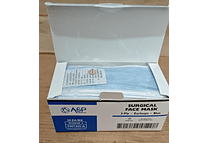 CAJITA CON 50 CUBREBOCAS AZULES PARA ADULTO