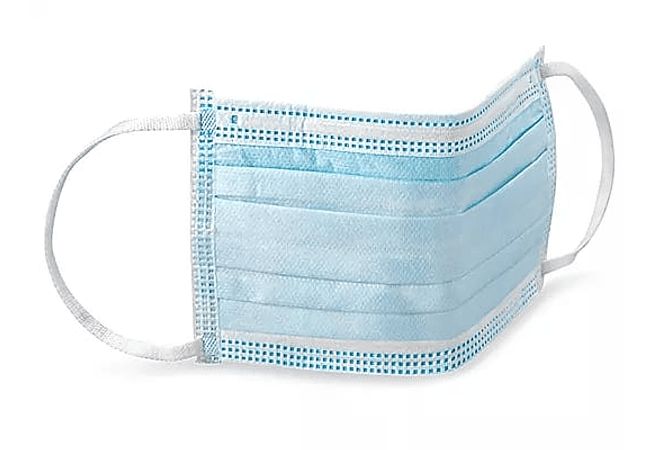 CAJITA CON 50 CUBREBOCAS AZULES PARA ADULTO