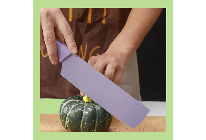 SET DE CUCHILLOS + TIJERAS + PELADOR COLORES LISOS(Cajita pequeña)MOD# ER-0278 🍴