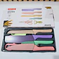 SET DE CUCHILLOS + TIJERAS + PELADOR MULTICOLOR (cajita mediana) MOD# ER-0278 ✂️ 🍴 - Miniatura 6
