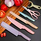 SET DE CUCHILLOS + TIJERAS + PELADOR MULTICOLOR (cajita mediana) MOD# ER-0278 ✂️ 🍴 - Miniatura 7