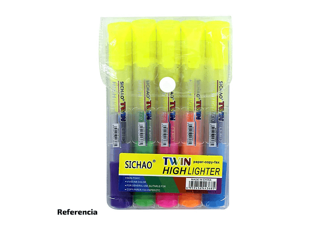 SET DE 5 MARCATEXTOS DOBLE PUNTA MOD# DH-802🎨🫟