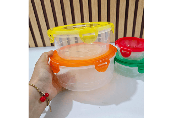 SET DE 4 TUPPER REDONDOS