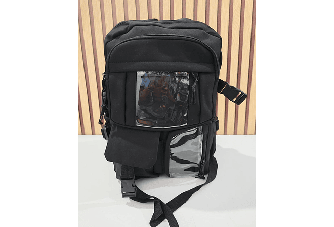 MOCHILA JUVENIL KAWAII CON PINES Y LLAVERO OSITO MOD# 637 (AGREGAR 3 PINES)