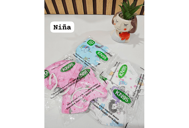 PAQ DE 2 CAJITAS CON 10 CUBREBOCAS INFANTIL ESTAMPADOS  KN95
